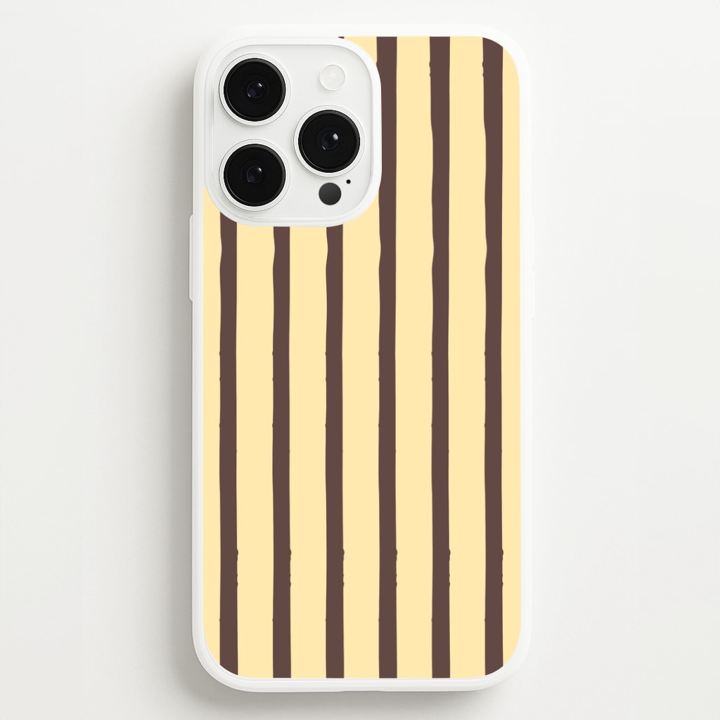 Vanilla & Chocolate Stripes iPhone 13 Pro Max Case