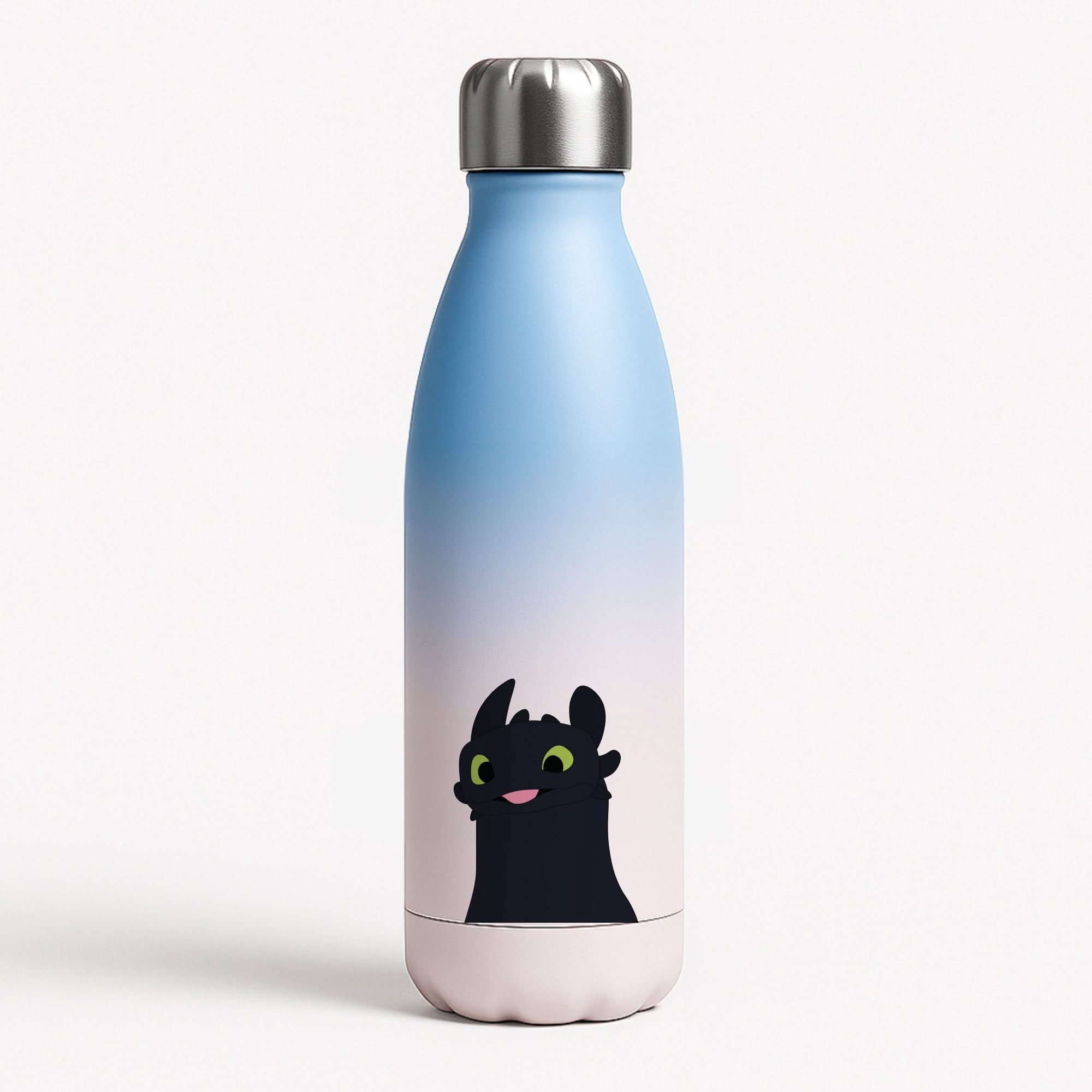 Black Fury Dragon Blue Water Bottle