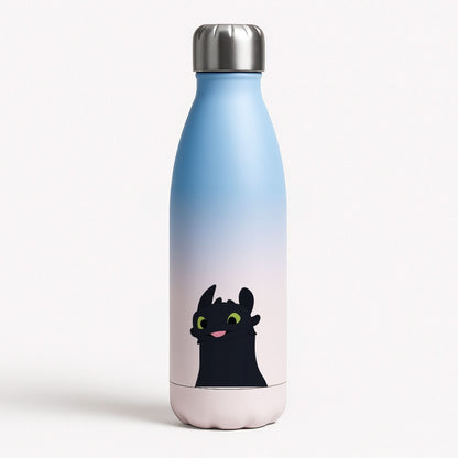 Black Fury Dragon Blue Water Bottle