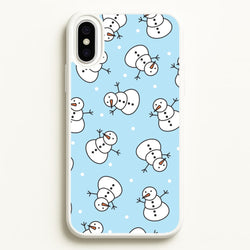 Cartoon Snowmen Pattern iPhone XS Max Case