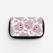 Cute Purple Monster And Bows Pattern Pencil Case 1