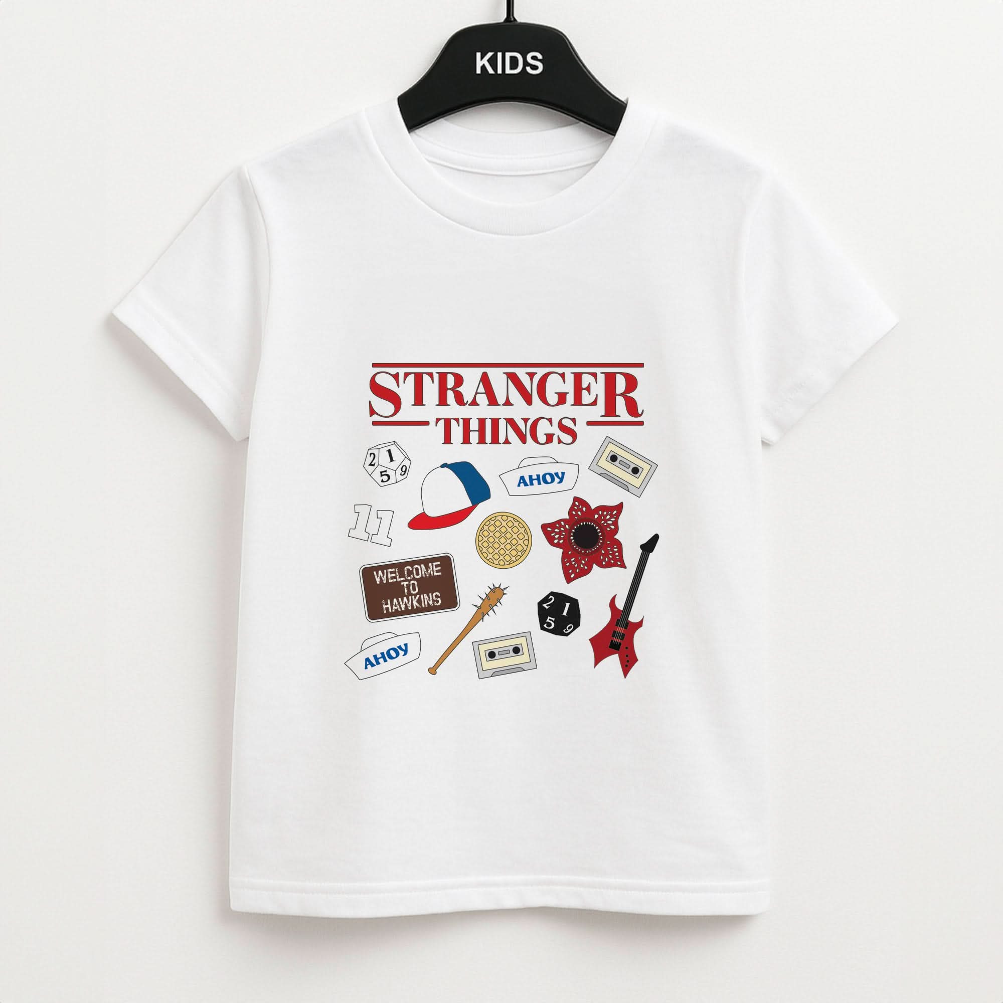 Stranger Things Cartoon Icons Kids Unisex T-Shirt