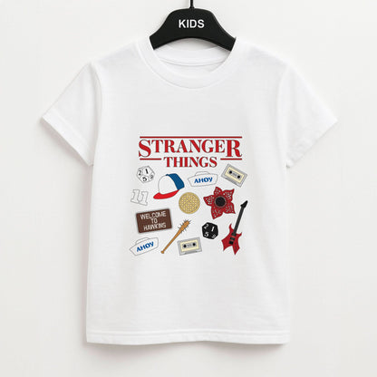 Stranger Things Cartoon Icons Kids Unisex T-Shirt