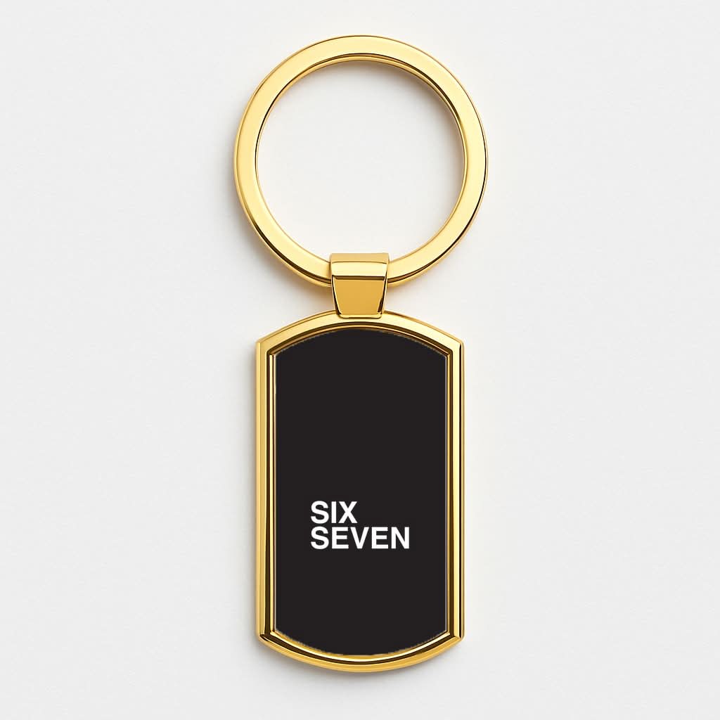 6 7 Black Gold Keyring