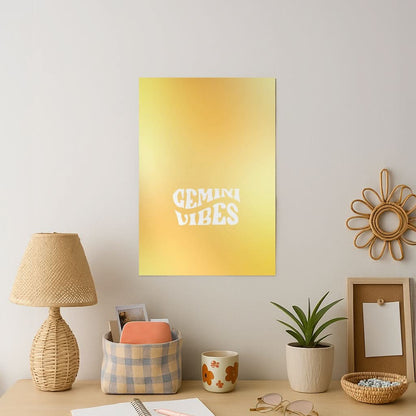 Gemini Vibes Gradient Zodiac Art Print