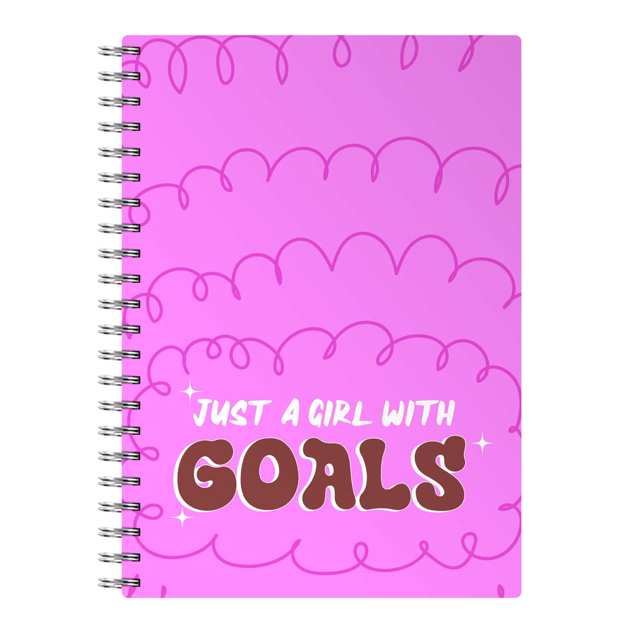 Just A Girl With Goals - Aesthetic Quote Notebook