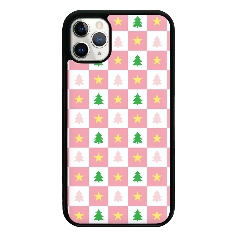 Pink And Green Tree Pattern Phone Case