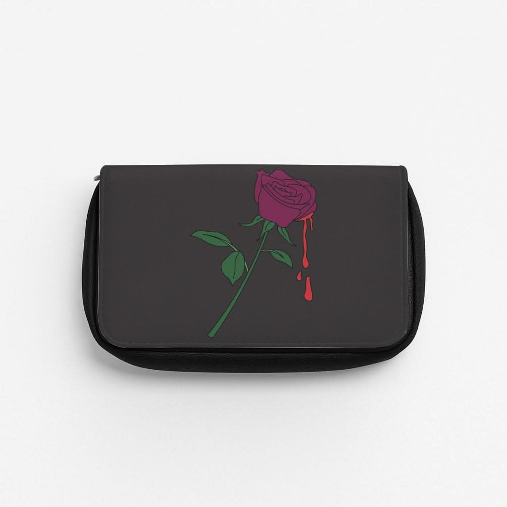 Dark Pink Rose Pencil Case