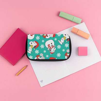 Christmas Cartoon Beagle Pattern Pencil Case
