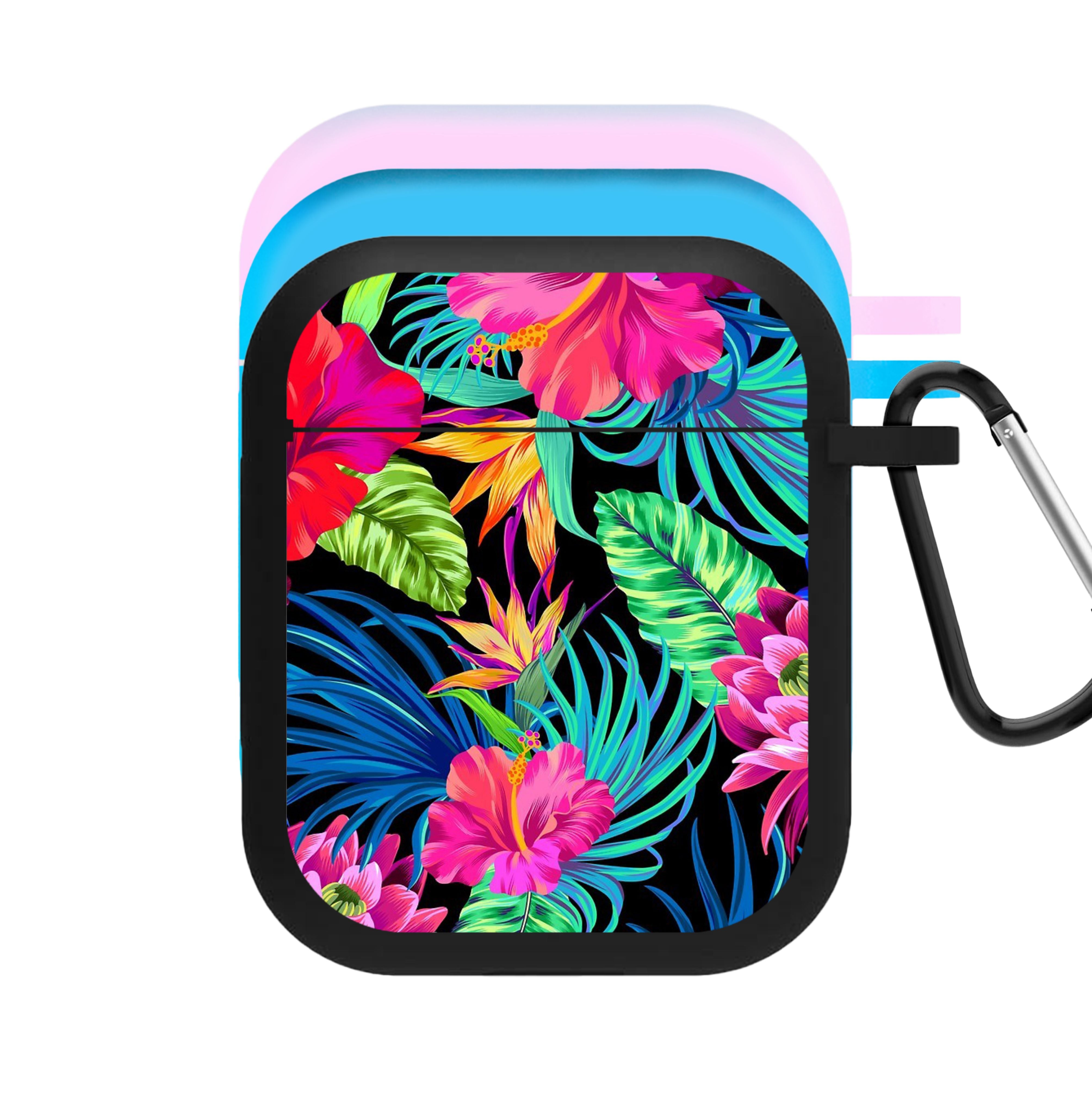 Colourful Hibiscus Pattern AirPods Case