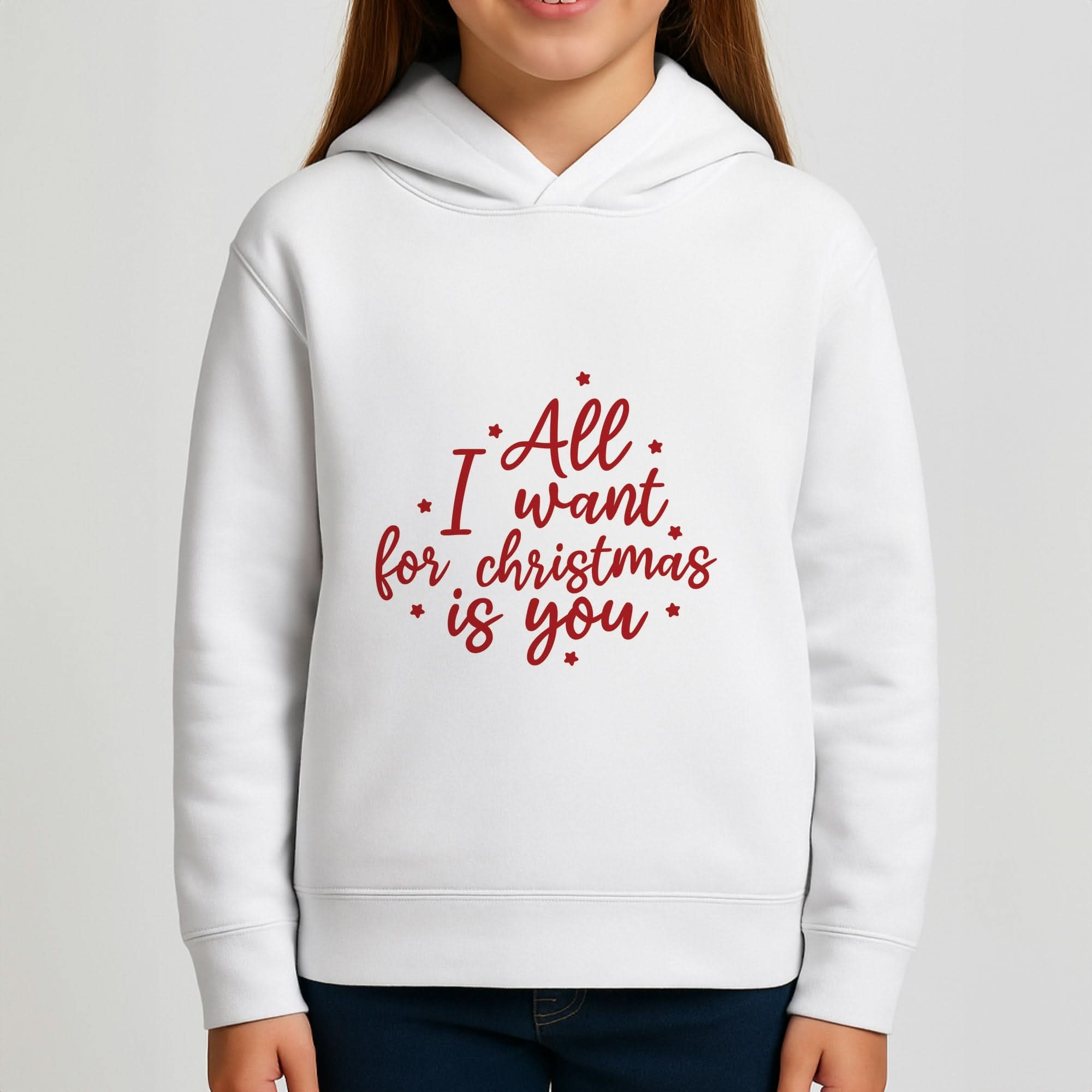 All I Want For Christmas Is You Stars Girls Hoodie