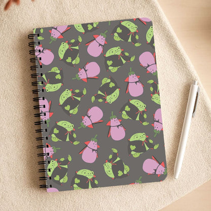 Vampire Frogs And Vegetables Pattern - Halloween Notepad