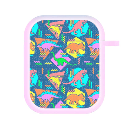 Nineties Dinosaurs Pattern AirPods Case