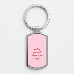 Just Be Yourself Silver Metal Keyring