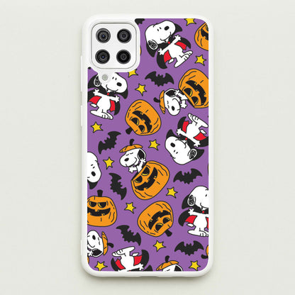 Cartoon Beagle Halloween Pattern Galaxy A12 Case