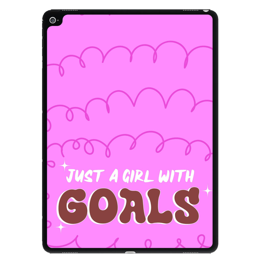 Just A Girl With Goals - Aesthetic Quote iPad Case