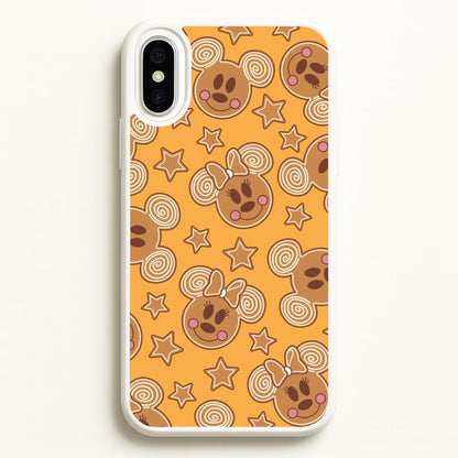 Cartoon Mouse Gingerbread Pattern iPhone XS Max Case