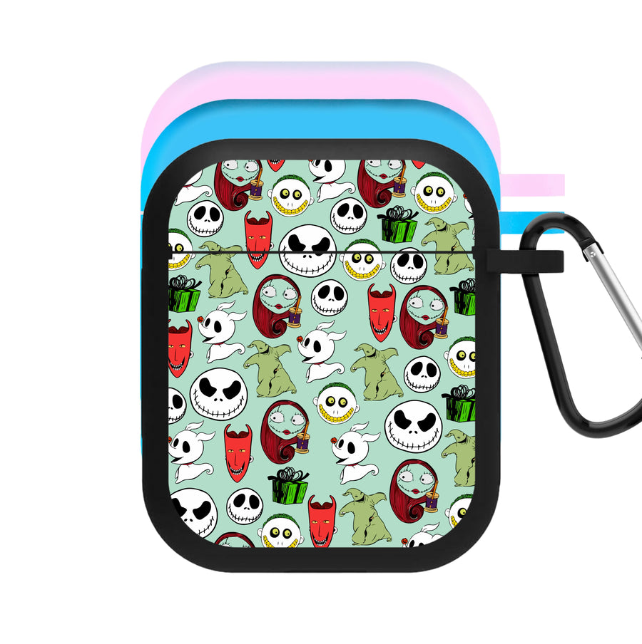 Nightmare Before Christmas Characters Pattern AirPods Case
