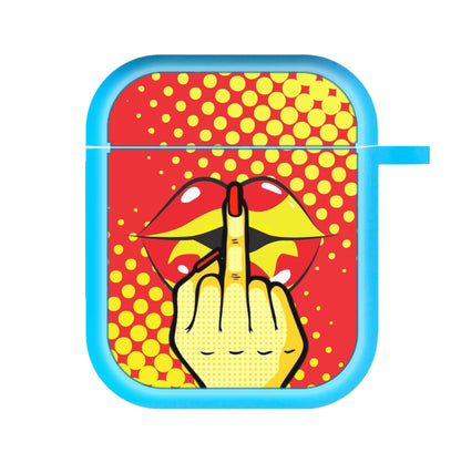 Middle Finger Kiss - Pop Art AirPods Case