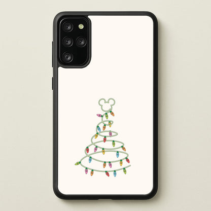 Cartoon Mouse Christmas Tree Lights Galaxy S20 Plus Case