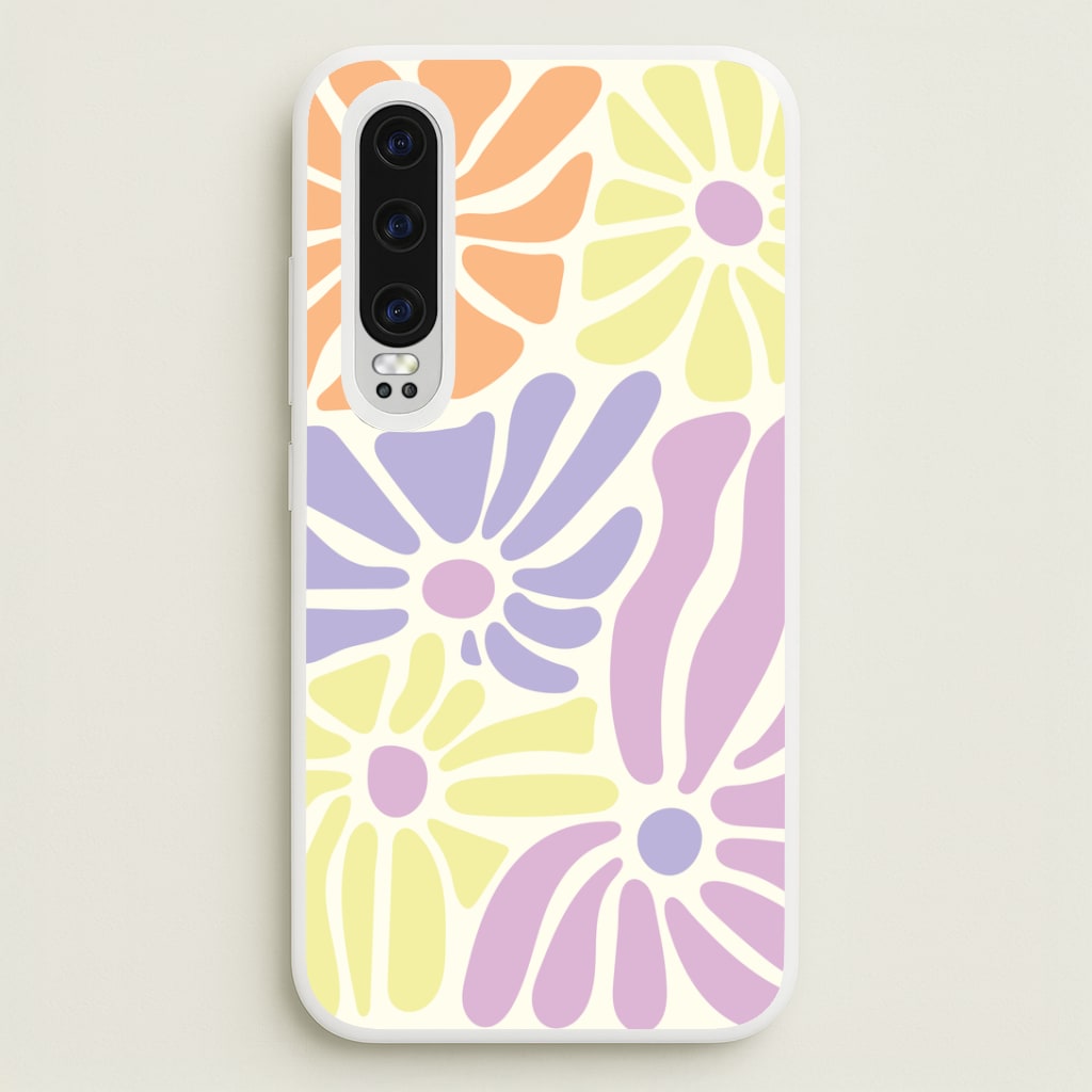 Pastel Abstract Flowers Huawei P30 Case