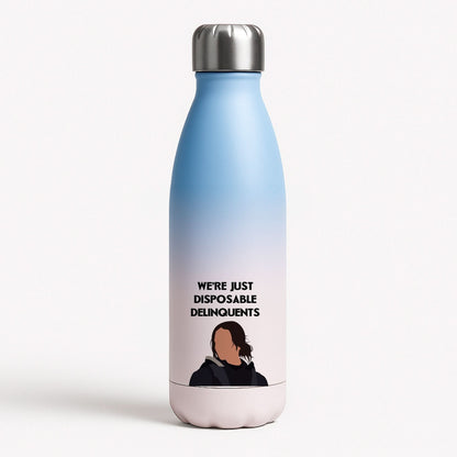 Disposable Delinquents Blue Water Bottle