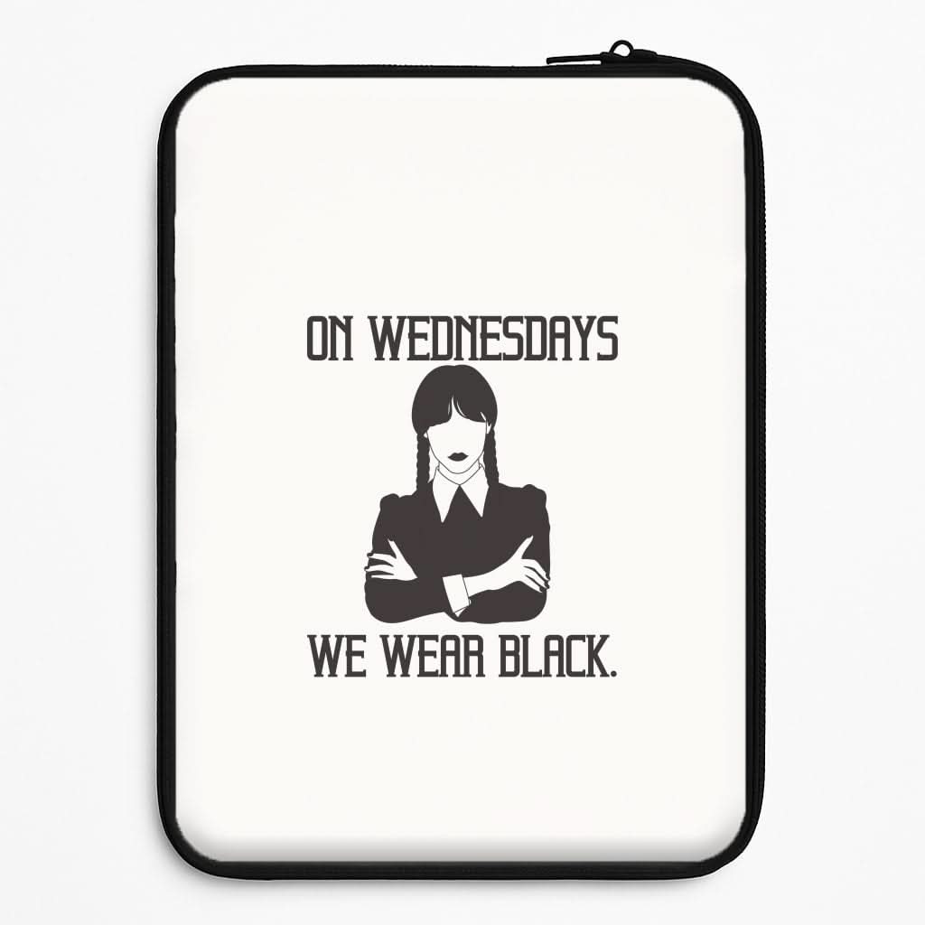 On Wednesdays We Wear Black Laptop Sleeve