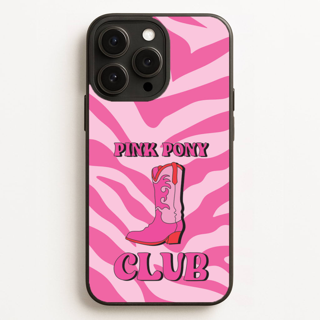 Zebra Print Pink Pony Club Phone Case for iPhone, Samsung Galaxy and Google Pixel