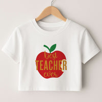 Apple Best Teacher Ever Crop top