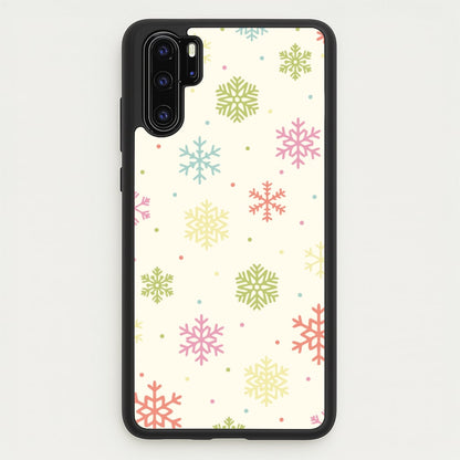 Pastel Snowflakes Pattern Huawei P30 Pro Case