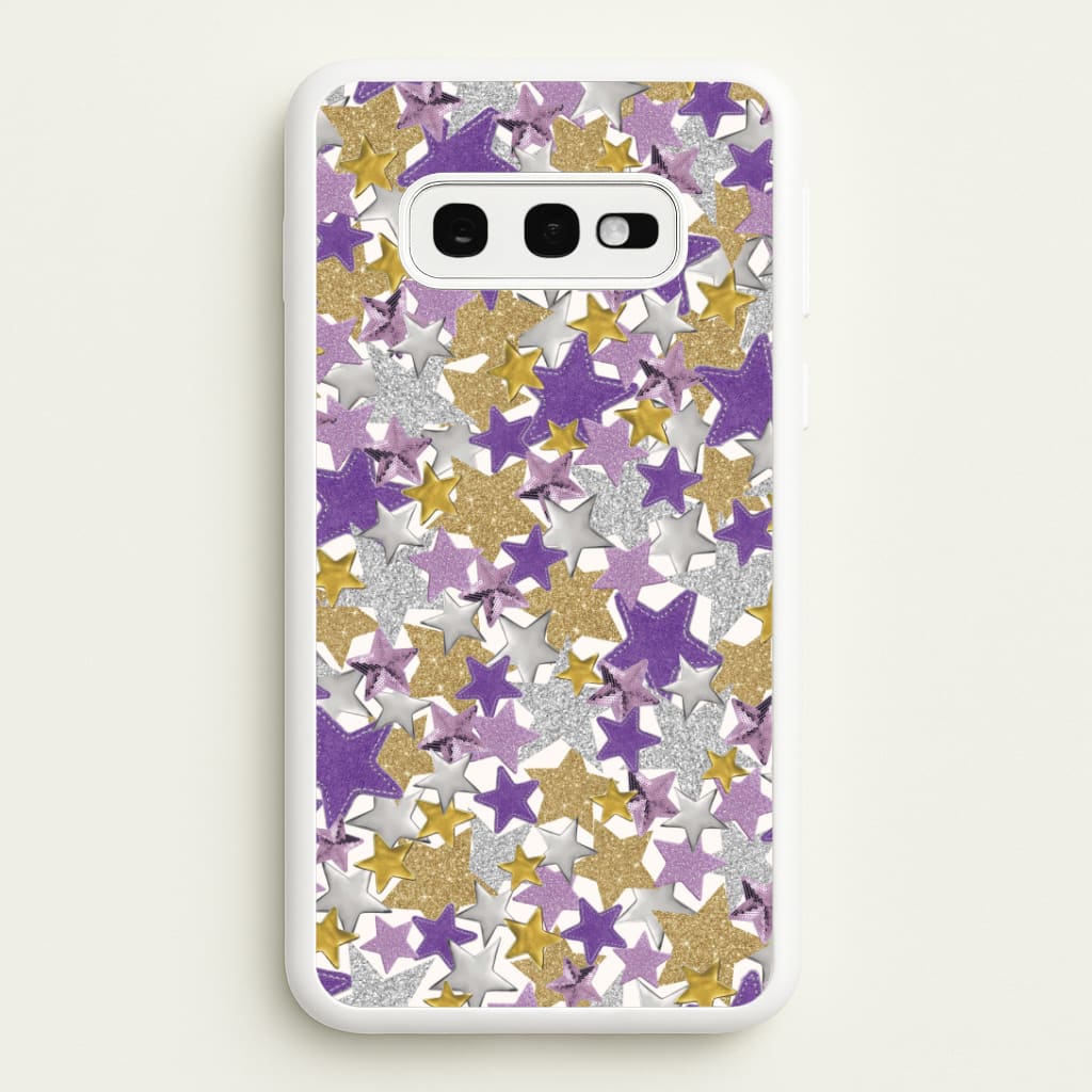 Mauve Stars Collage  Galaxy S10e Case
