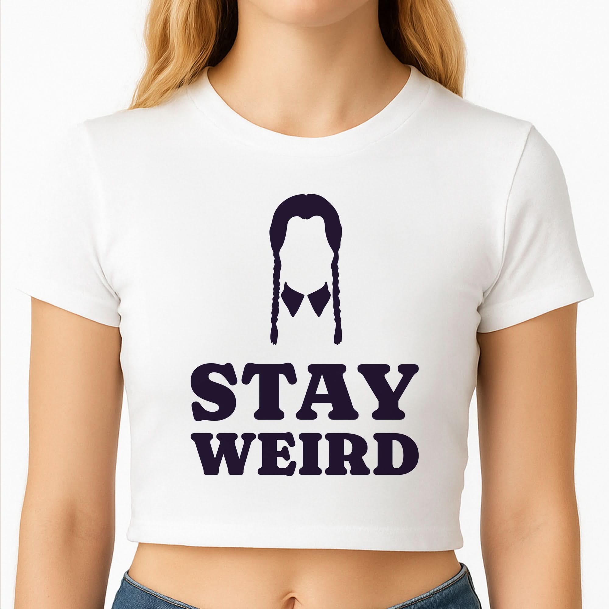 Stay Weird Purple Crop Top