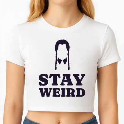 Stay Weird Purple Crop Top