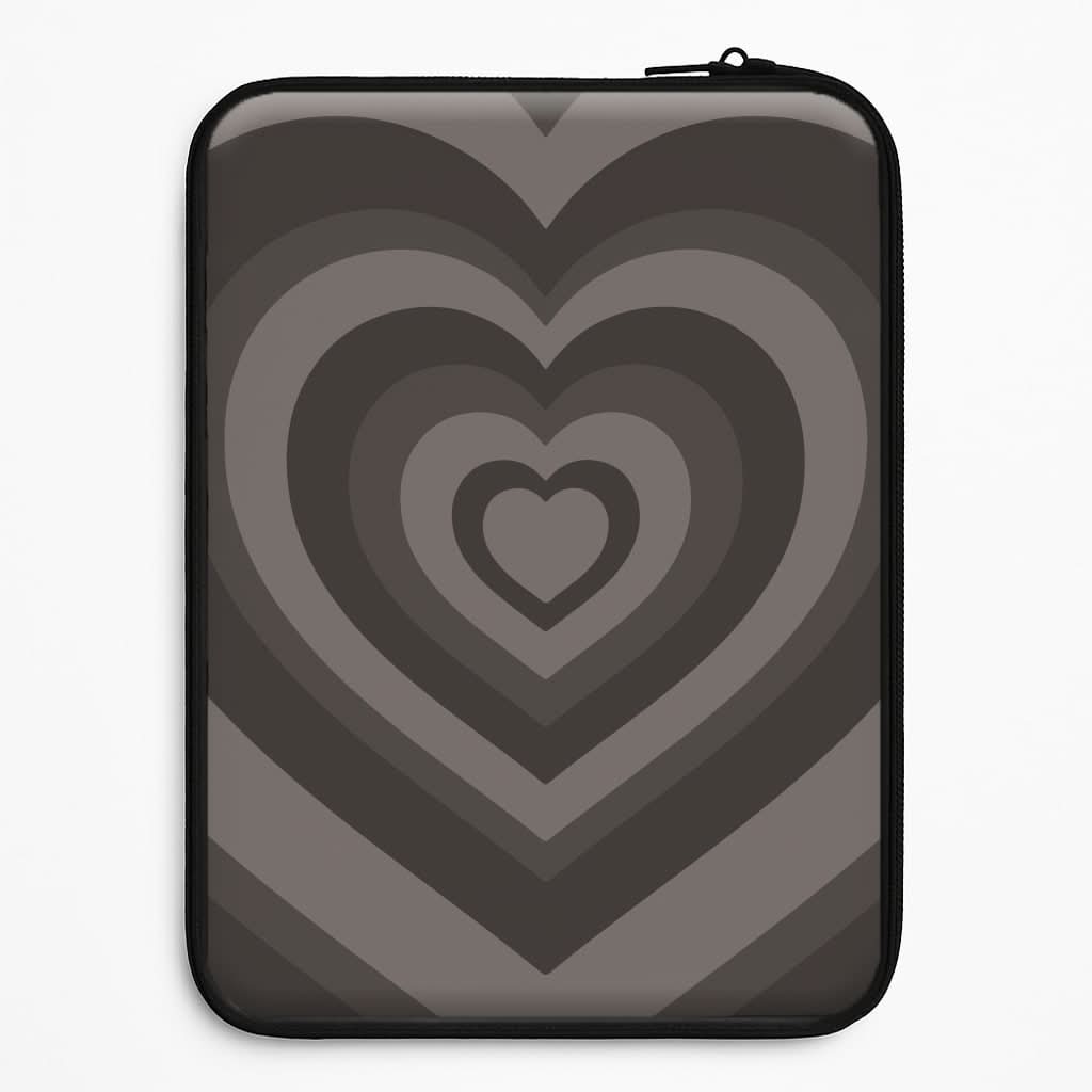 Abstract Black Heart Laptop Sleeve