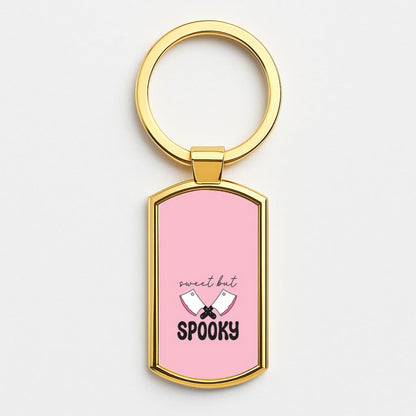 Sweet But Spooky Gold Keyring