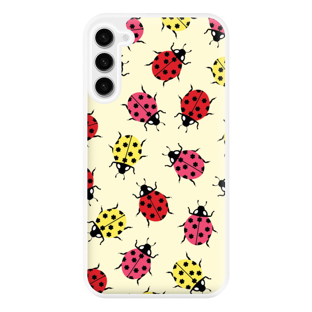  Ladybugs With Flower Spots Pattern Galaxy S23 Plus Case