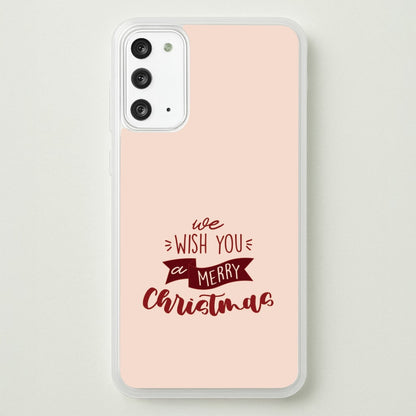 We Wish You A Merry Christmas Quote Galaxy Note 20 Case