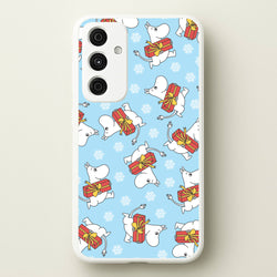 Present And Snowflakes Moom Pattern Galaxy A35 Case