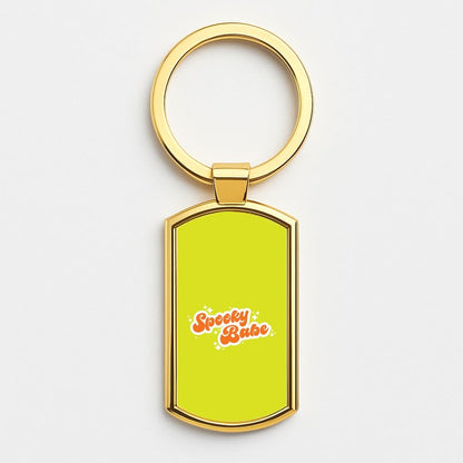 Spooky Babe Gold Keyring