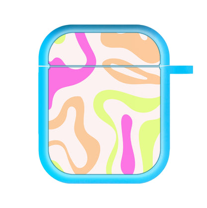 Pastel Shades Psychedelic Pattern AirPods Case