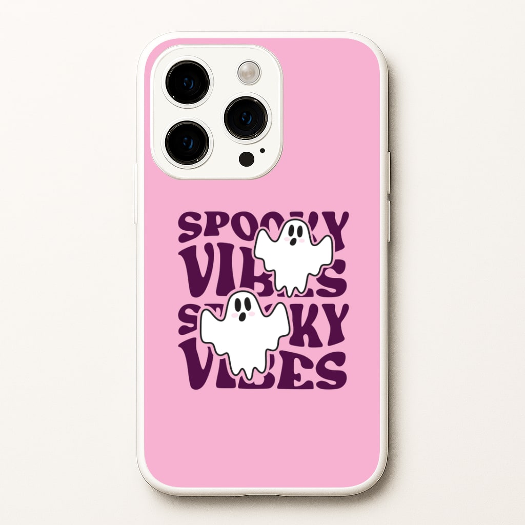 Spooky Vibes Pink iPhone 14 Pro Case