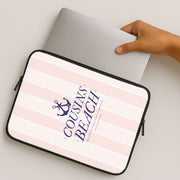 Stripes Cousin Beach Laptop Sleeve 2