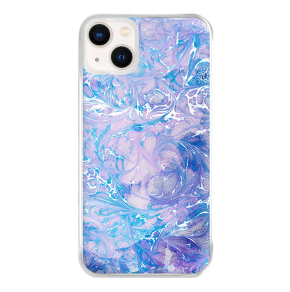 Sea Blue Swirly Marble Phone Case