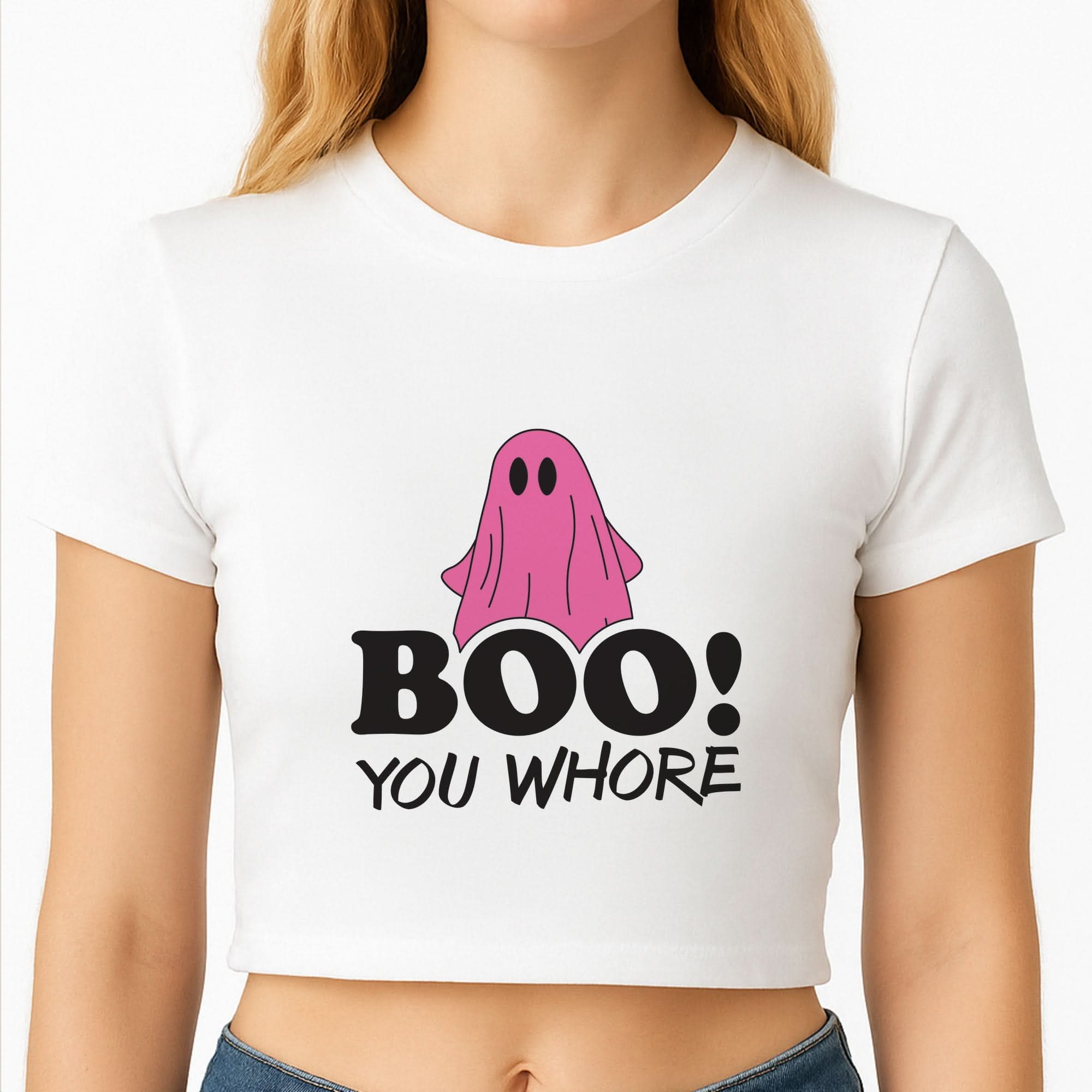 Boo You Ghost Crop Top