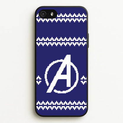 Superhero Team Blue Christmas Jumper  iPhone 5 / 5s / SE 2016 Case