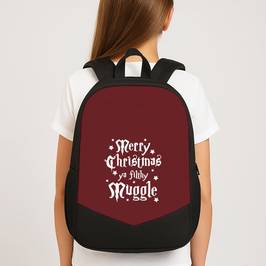 Merry Christmas You Filthy Muggle School Bag