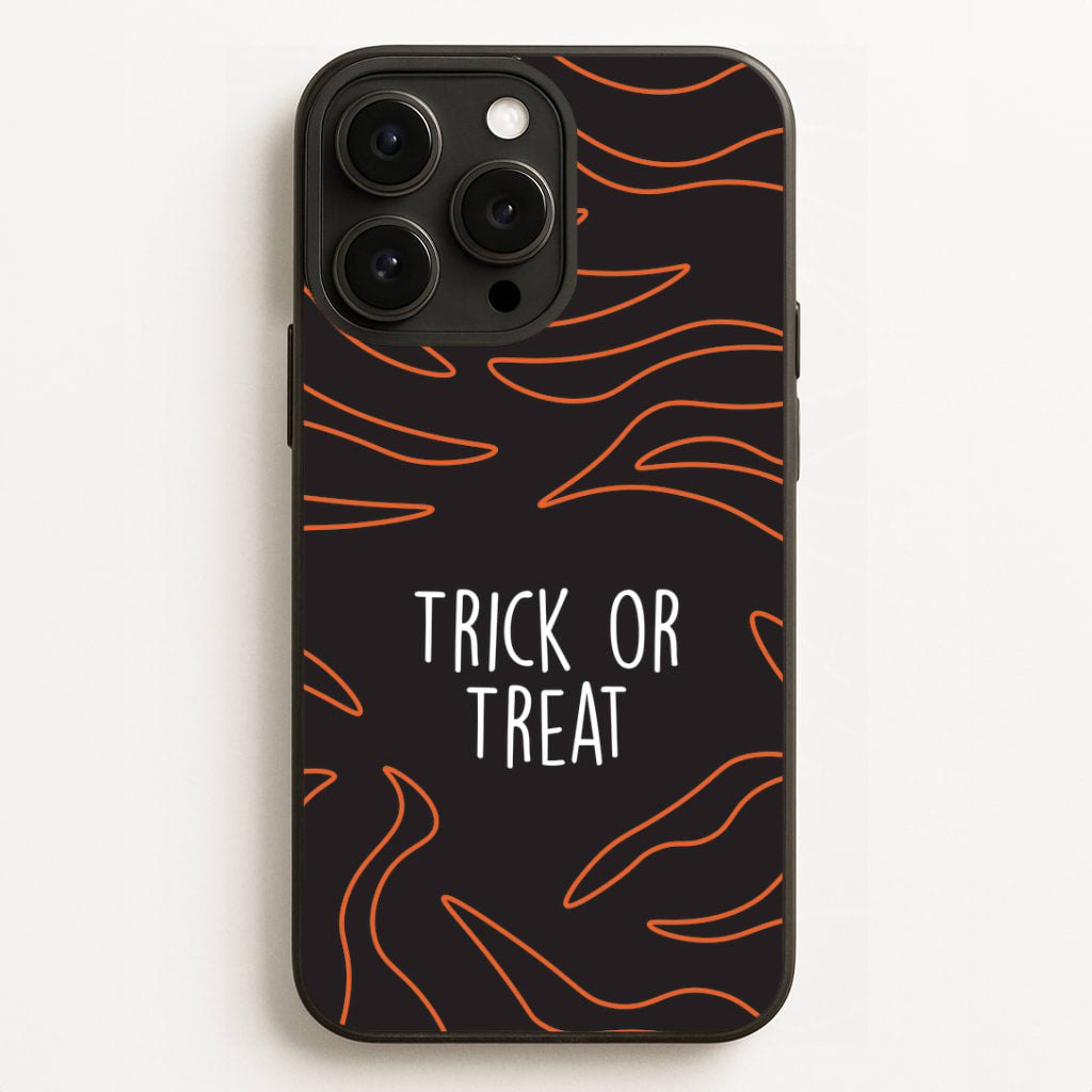 Zebra Print Trick Or Treat iPhone 12 Pro Max Case