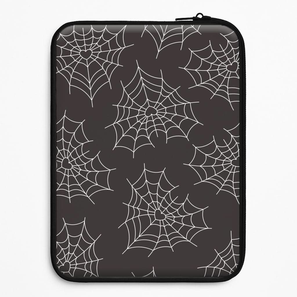 Spiderweb Hearts Pattern Laptop Sleeve