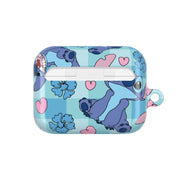 Blue Alien And Hearts Pattern AirPods Case 7