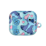 Blue Alien And Hearts Pattern AirPods Case 3